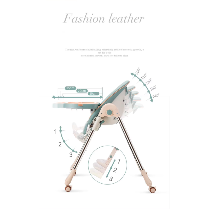 Baby Food Chair Factory - Foldable Modern Design Metal