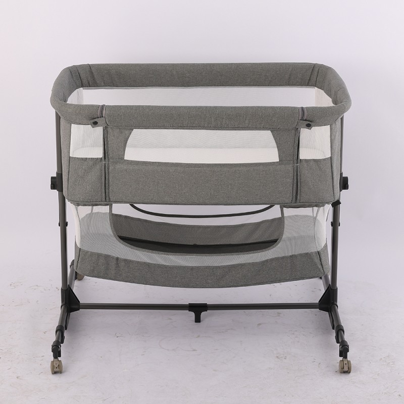 Portable Crib Manufacturer - Foldable Grey Mosquito Net