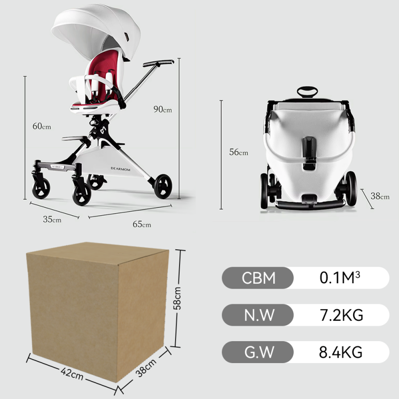 Baby Stroller Factory - 4-Wheel Foldable High View