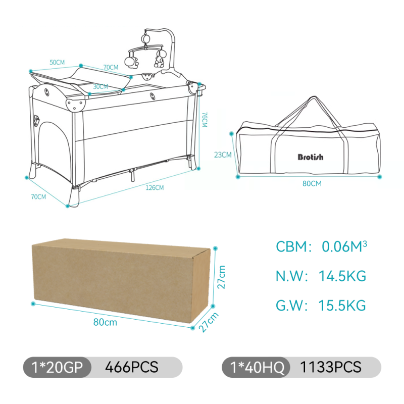 Baby Crib Factory - Modern Foldable Multifunctional Portable