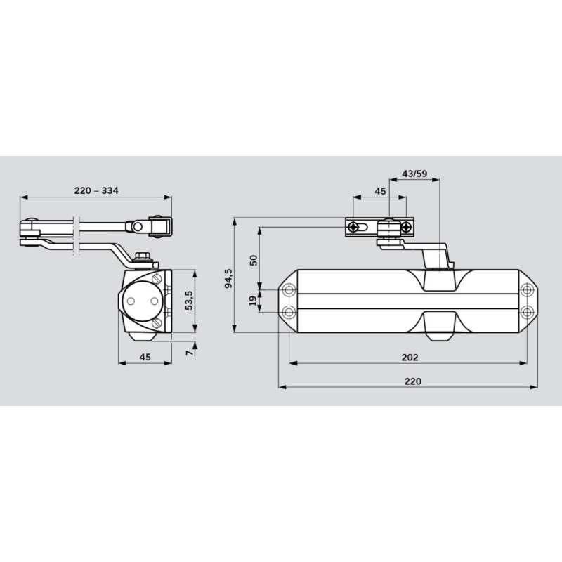Door Closer Factory - Dorma TS68 Overhead Closer