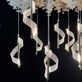 Iron Chandelier Factory - Twisted Flower Shape Lighting