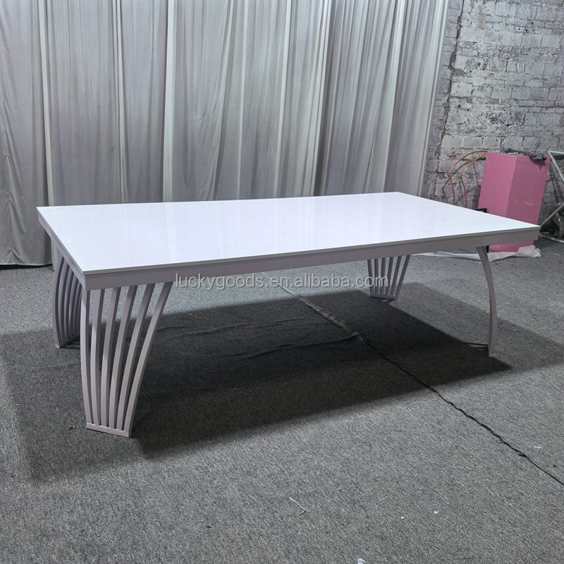 Welding Dining Table Manufacturer - MDF Stainless Steel Base