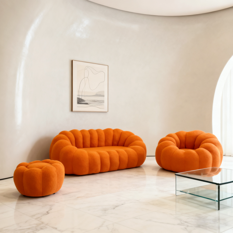 Lazy Sofa Manufacturer - Rotatable Fabric Leisure Sofa