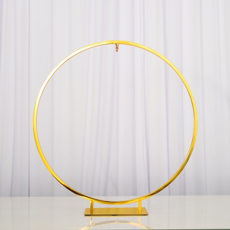 Crystal Candelabra Factory - Gold Round Chandelier Stand