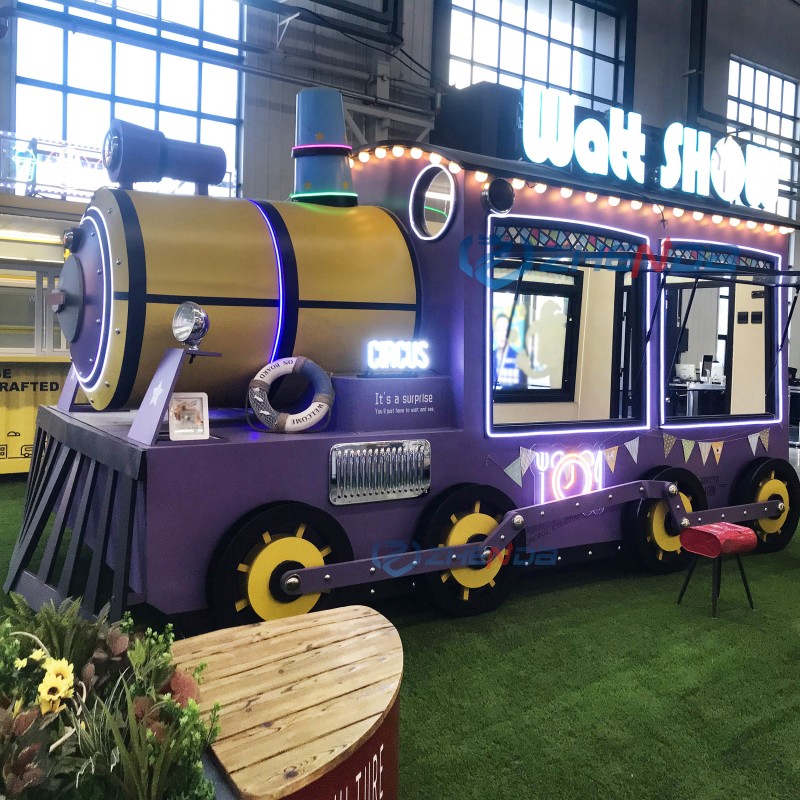 Food Truck Manufacturer - Purple Electric Full Kitchen Trailer