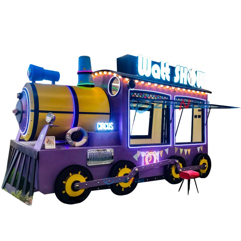 Food Truck Manufacturer - Purple Electric Full Kitchen Trailer