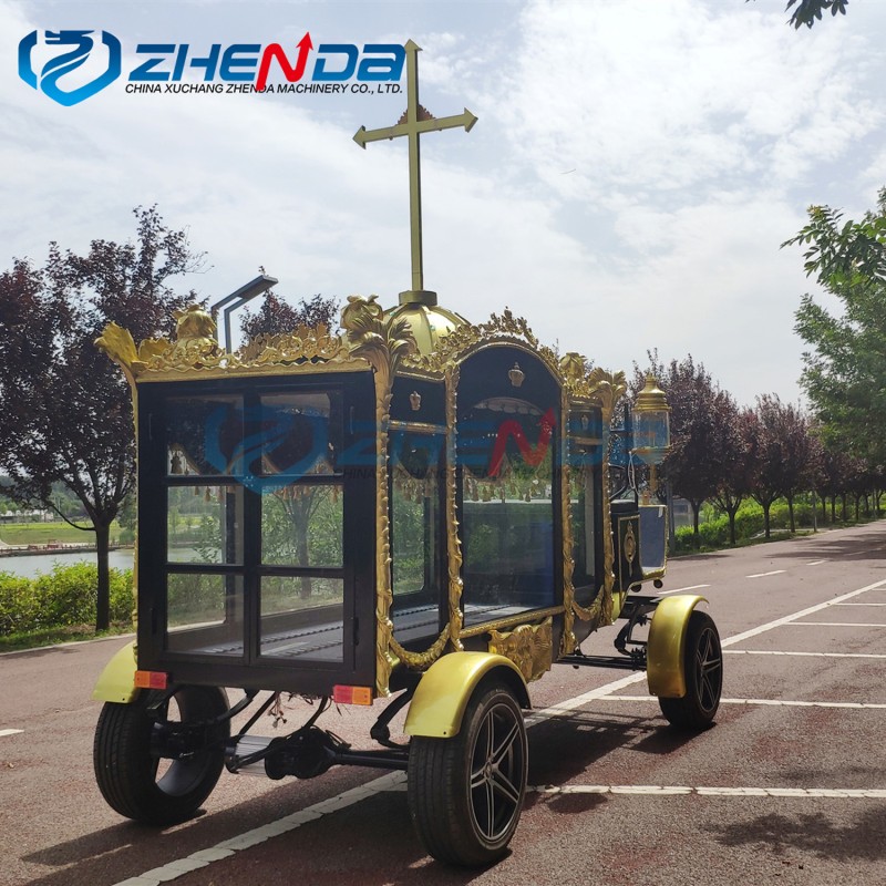 Horse Hearse Factory - Classic Black Gold Special Funeral Industry