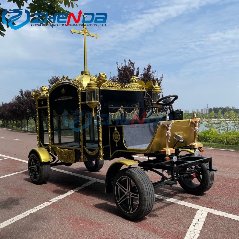 Horse Hearse Factory - Classic Black Gold Special Funeral Industry