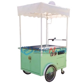 Snack Cart Manufacturer - Three-wheeled Freezer Human Traction