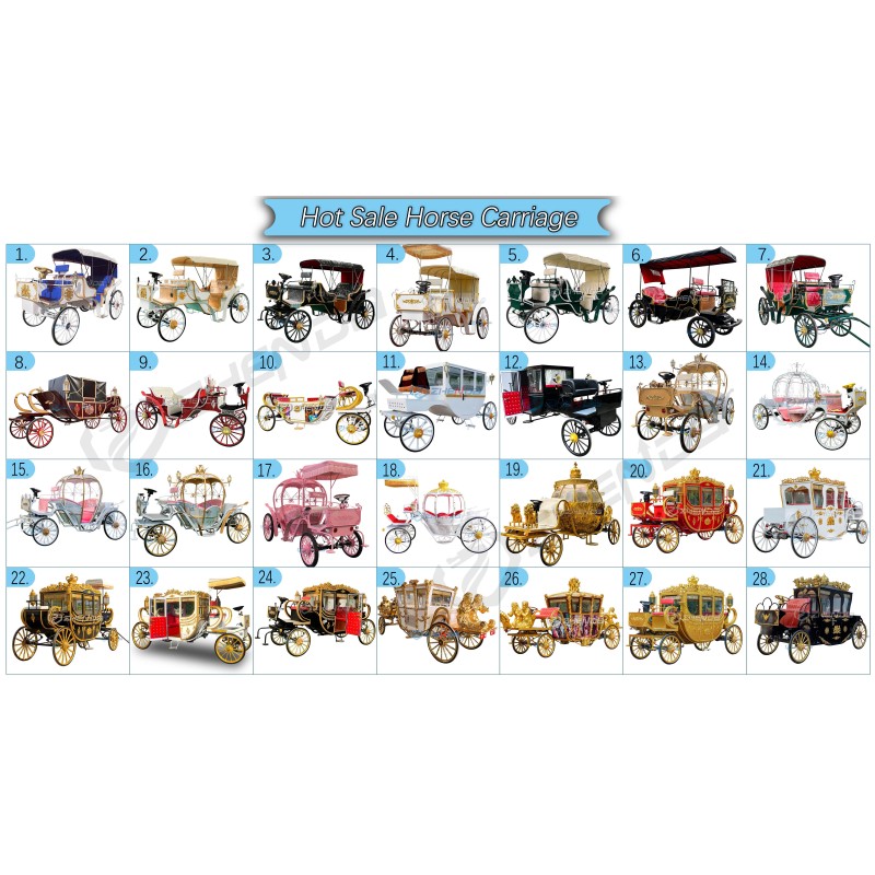 Wedding Carriage Manufacturer - Luxury Double Row Wood Grain Buggy