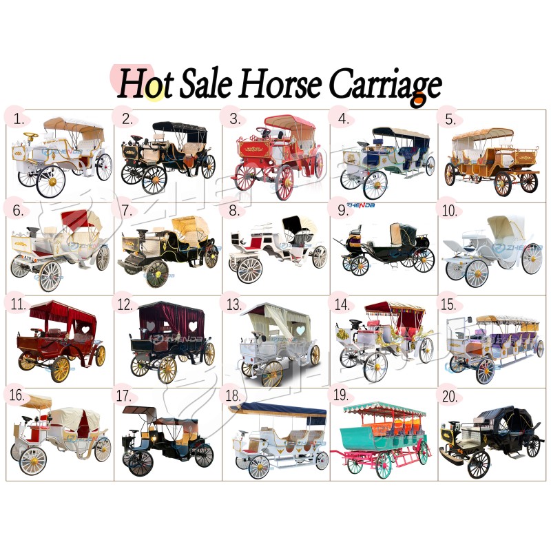 Sightseeing Carriage Factory - Black Convertible Electric Wedding Carriage