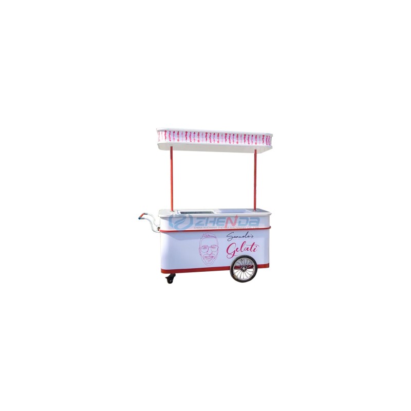 Snack Cart Manufacturer - Outdoor Portable Custom Ice Cream Freezer