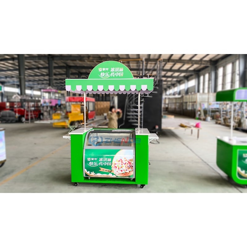 Mobile Snack Manufacturer - Customized Color Green Rickshaw Fast Food