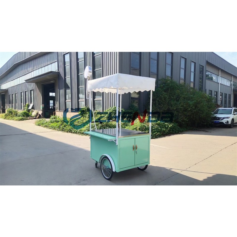 Snack Cart Manufacturer - Three-wheeled Freezer Human Traction