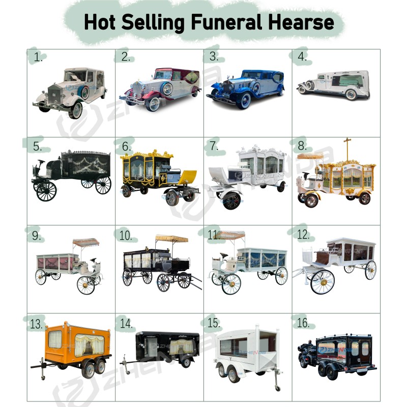 Horse Carriage Manufacturer - Custom Color Funeral Hearse Vehicle