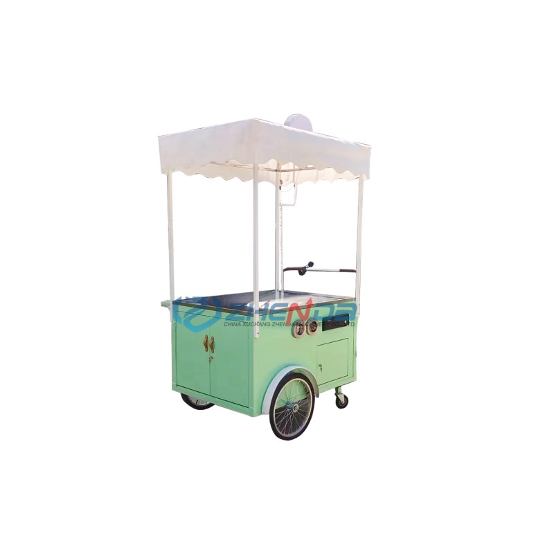 Snack Cart Manufacturer - Three-wheeled Freezer Human Traction