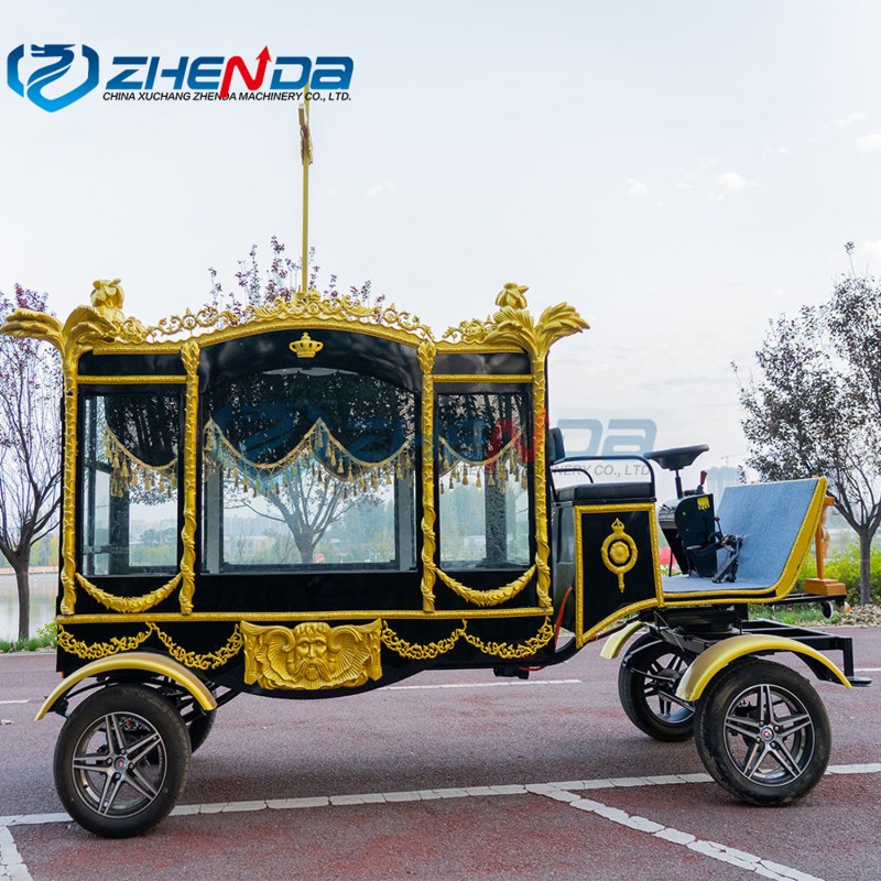 Horse Hearse Factory - Classic Black Gold Special Funeral Industry