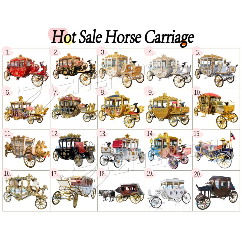 Wedding Carriage Manufacturer - Electric Royal Horse Drawn Vehicle
