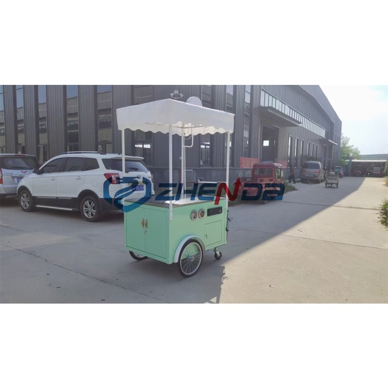 Snack Cart Manufacturer - Three-wheeled Freezer Human Traction