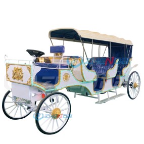 Sightseeing Carriage Manufacturer - Blue Convertible 4 Steel Wheels