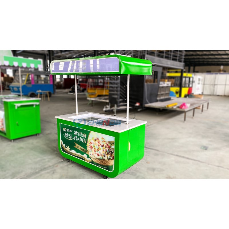 Mobile Snack Manufacturer - Customized Color Green Rickshaw Fast Food