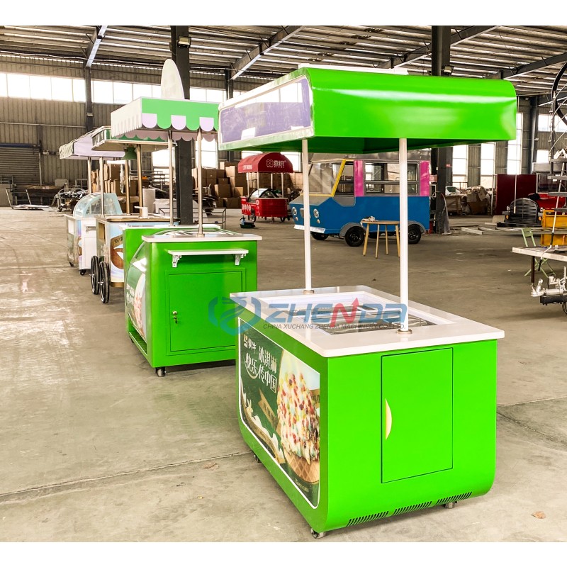 Mobile Snack Manufacturer - Customized Color Green Rickshaw Fast Food