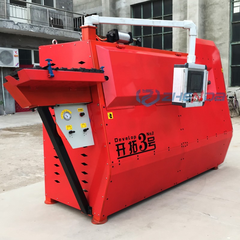 Steel Hoop Bender Factory - Red CNC Bending Machine