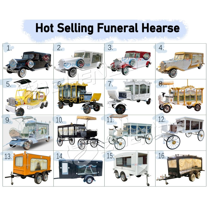 Horse Carriage Manufacturer - Custom Color Funeral Hearse Vehicle