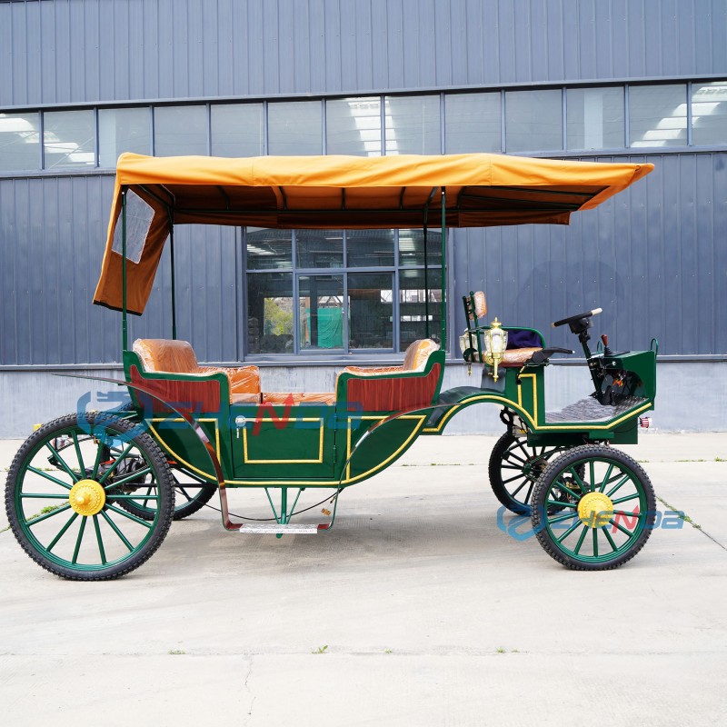 Sightseeing Carriage Manufacturer - Green Convertible Electric Vehicle