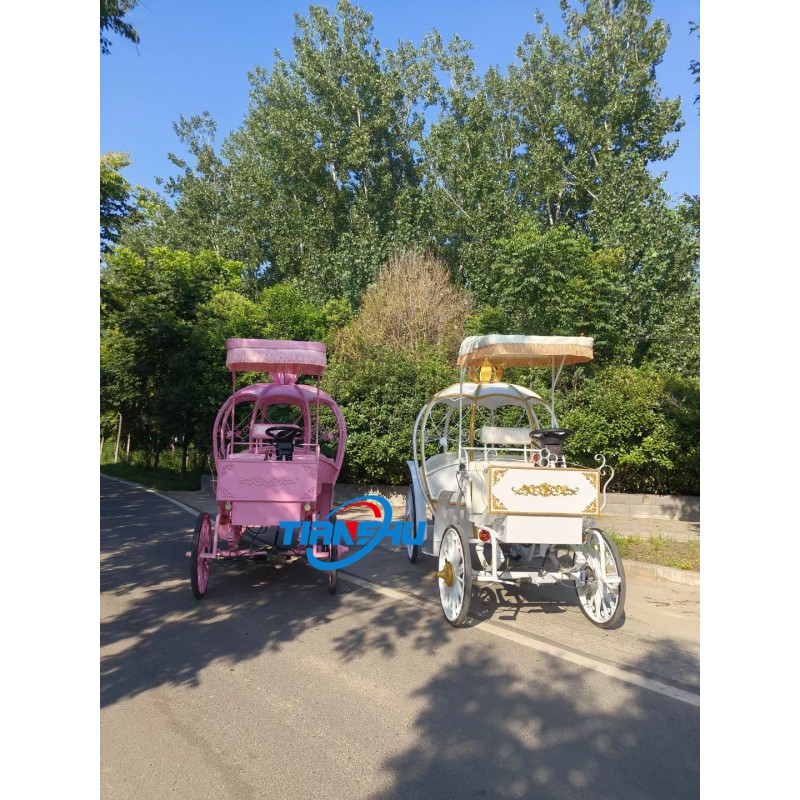 Pumpkin Carriage Factory - Outdoor Pink Cinderella Horse Cart