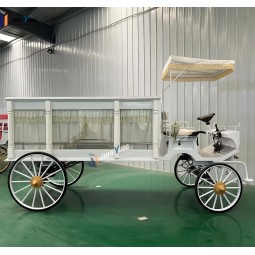 Funeral Carriage Manufacturer - Black Horse Drawn Casket Chariot