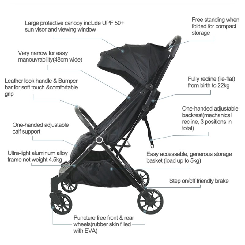 Baby Stroller Manufacturer - Compact 2-in-1 Lightweight Buggy