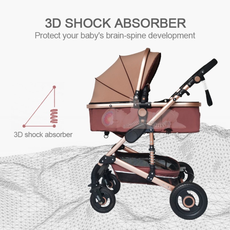 Baby Pram Factory - 3-in-1 Foldable Alloy Material
