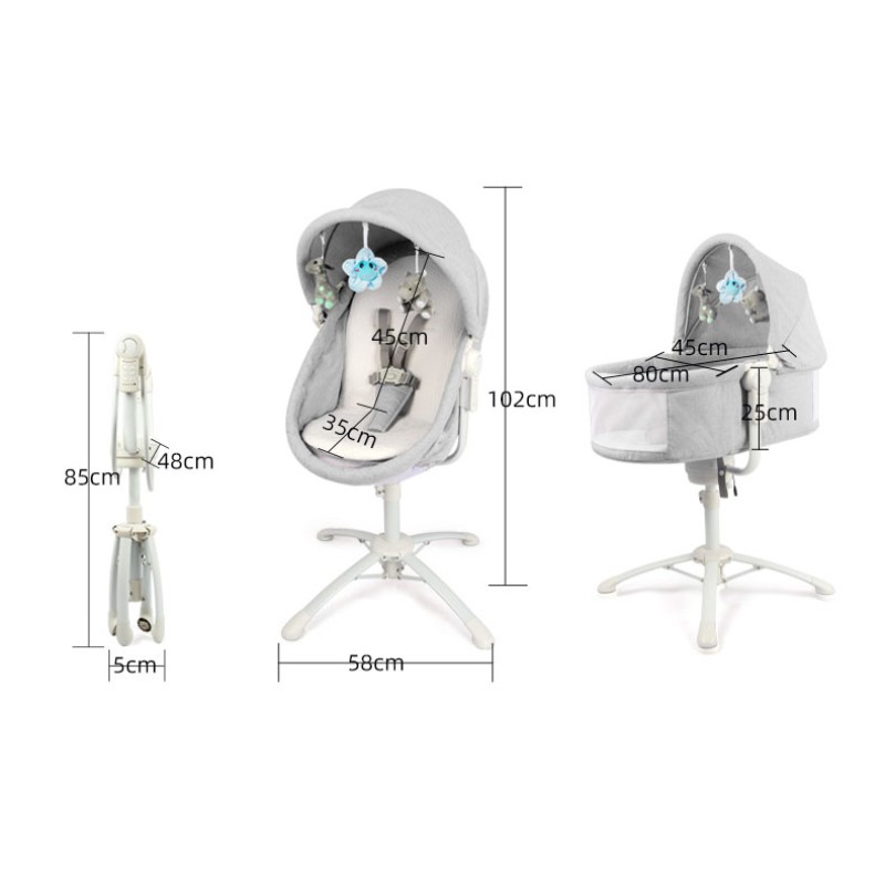 Baby Cradle Factory - 3-in-1 Foldable Electric Bassinet