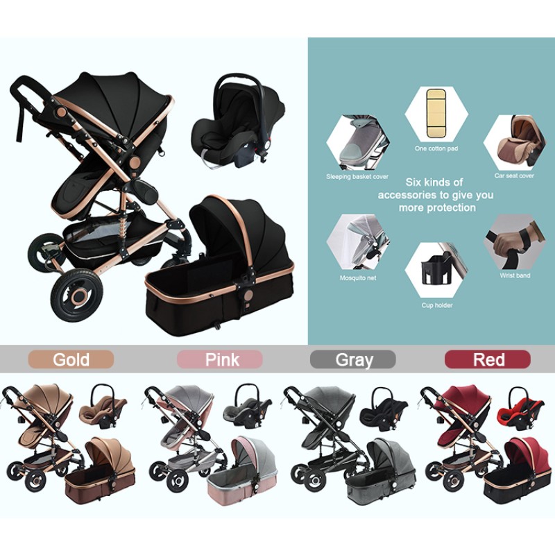 Baby Pram Factory - 3-in-1 Foldable Alloy Material