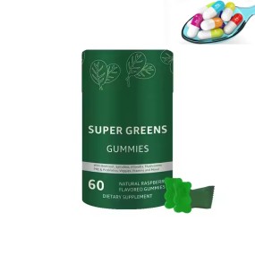 OEM Factory Dietary Green Gummies Blends Support Daily Supplement for Immunity Support