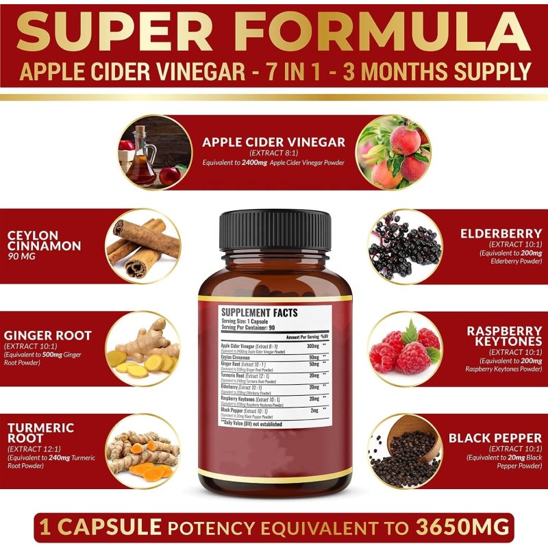 OEM Private Label Apple Cider Vinegar Capsules Helps in Improve Digestion