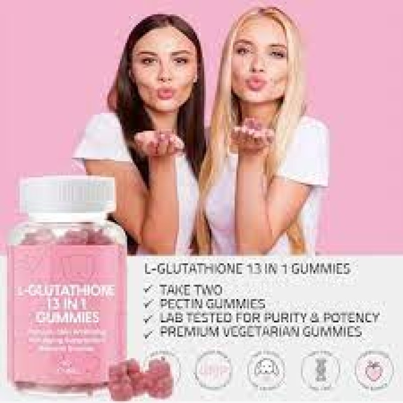 Small MOQ Factory Supply Private Label  13 in 1  L- Glutathione Gummies Beauty Gummies for Adults
