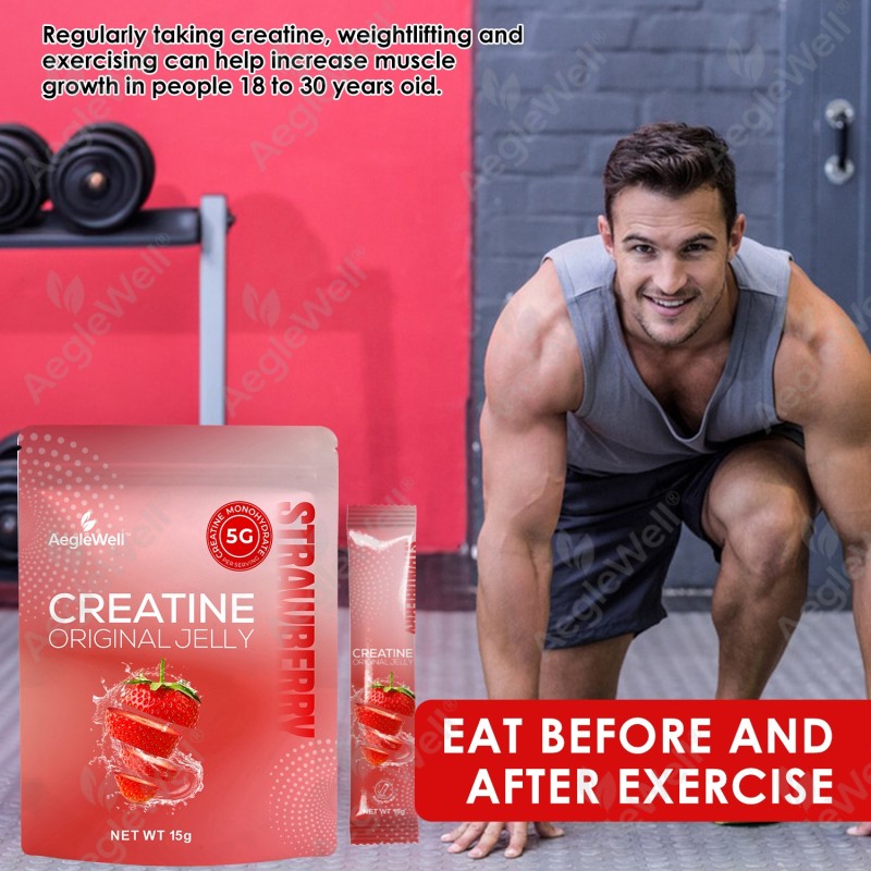 AegleWell Premium Creatine Monohydrate HCl Jelly High Potency Muscle Growth Supplement for Adults Private Label Wholesale