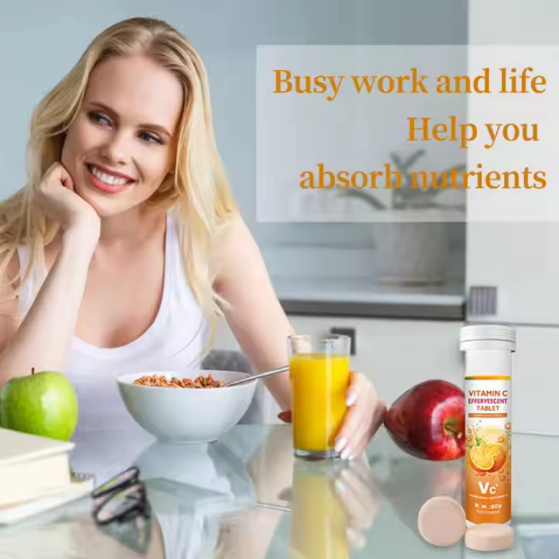 Private Label SUGAR FREE Vitamin C Effervescent Tablets for Men and Women's Supplement