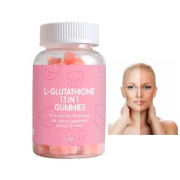 Small MOQ Factory Supply Private Label  13 in 1  L- Glutathione Gummies Beauty Gummies for Adults
