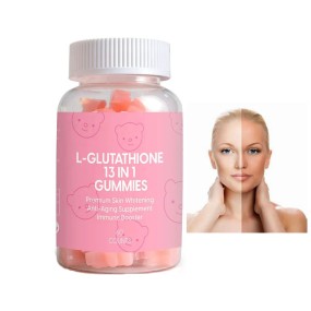 Small MOQ Factory Supply Private Label  13 in 1  L- Glutathione Gummies Beauty Gummies for Adults