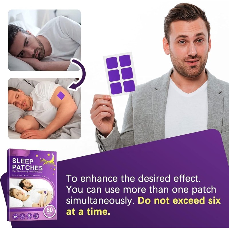 60 Pcs Per Box OEM Private Labels Sleep Patch with Melatonin and Natural Ingredients Promotes Restful Sleep