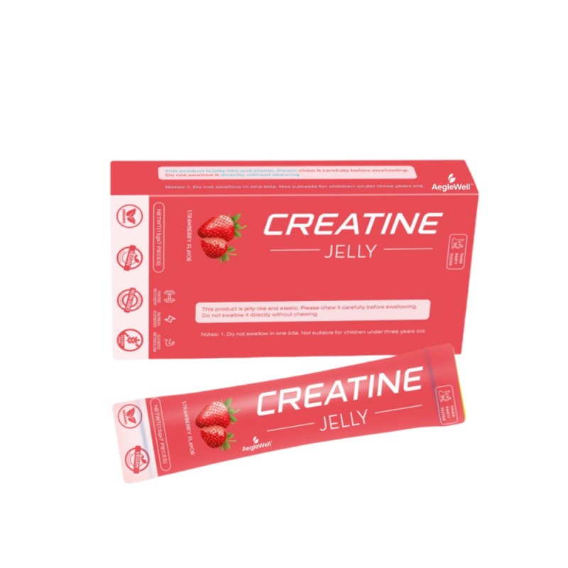 Factory Supply New Product Private Label Creatine Jelly in Strawberry Flavor for Sports Building Muscle Healthcare Supplement