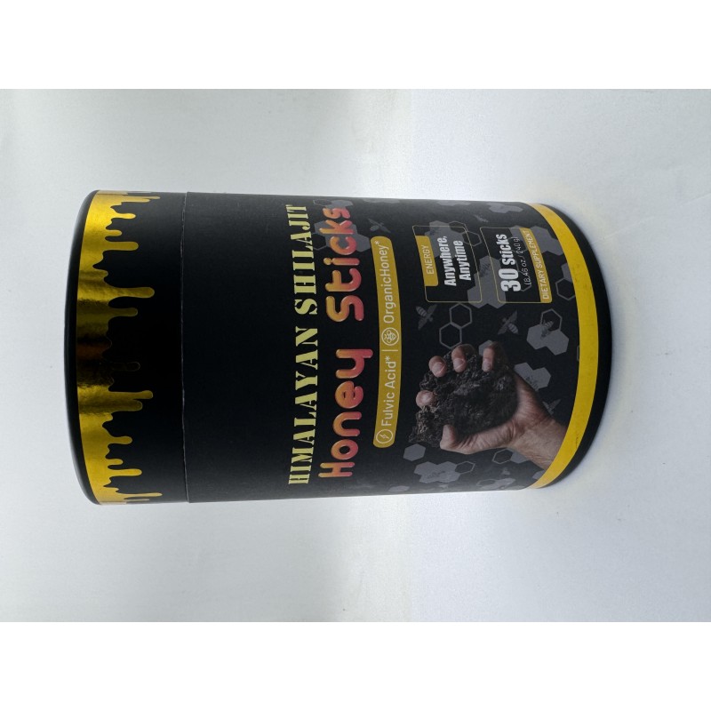 Private Label Shilajit Honey Sticks, Pure Himalayan Resin, Organic Honey SHILAJIT Honey Sticks for Men & Women