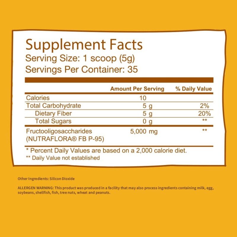 OEM Gluten and Sugar Free Prebiotic Fiber Supplement Soluble Fiber Powder for Women and Men Dietary Fiber Supplements Powder