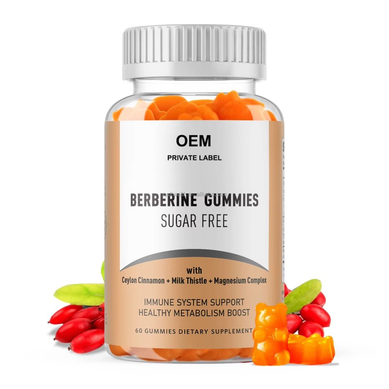 OEM Customized Vegan & Organic Berberine Gummies 1200 mg Sugar Free Berberine HCL Gummies