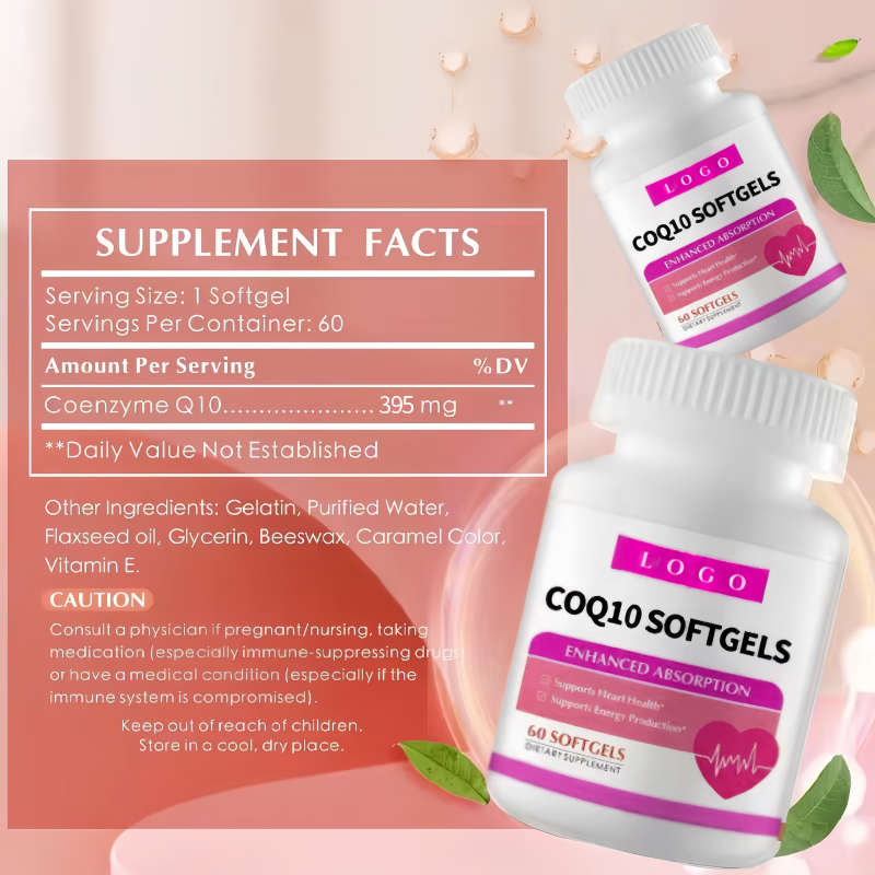 OEM Coenzyme Q10 Softgel Capsule Liposomal Healthcare Supplement CoQ10 Softgel Capsules for Healthy Heart