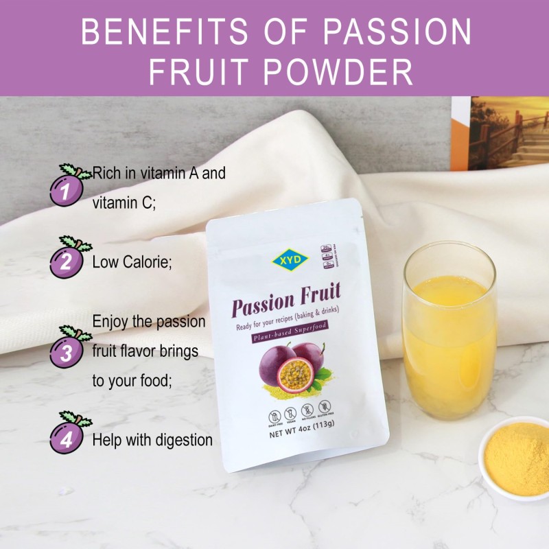 OEM Private Label Wholesale High Quality Organic Freeze Dried Passion Fruit Powder